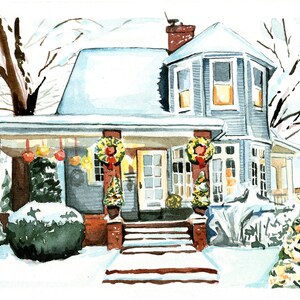 Custom Watercolor House Painting