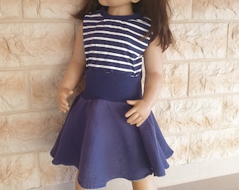 Stylish girls dress with stripes