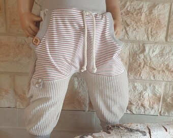 comfortable children's corduroy trousers with stripes