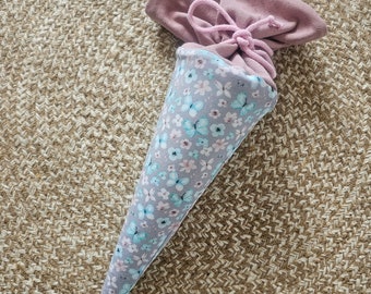 Butterflies school cone sugar cone for school children made of fabric 35 cm and 70 cm