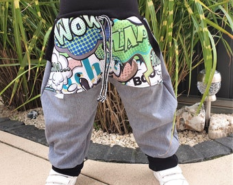 cool softshell pants for children with graffiti design