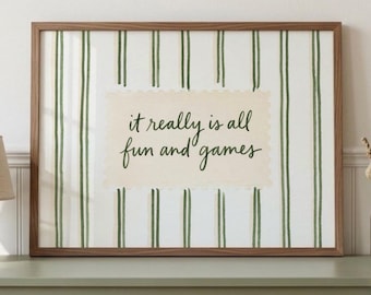 Alles ist Spiel und Spaß, Wandbild fürs Kinderzimmer, Spielzimmerdeko, süßer Spruchdruck, druckbares Wandbild (digitaler Download)