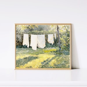 Vintage Laundry Oil Painting Wall Art | Vintage Print | Laundry Room Art | Farmhouse Decor | Rustic | Digital | Instant Download | PRINTABLE