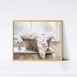 Laundry Room Oil Painting Wall Art | Vintage Print | Laundry Room Decor | Farmhouse Decor | Rustic | Digital | Instant Download | PRINTABLE