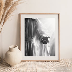 Jesus Art Print Digital Download | Printable Wall Art | Modern Black and White | Religious Gift | Home Decor | Instant Download!