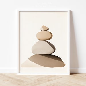 Stones Art Print | Wall Art Painting | Trendy Spa Wall Art | Wall Decor | Room Art | Apartment Decor | Digital Download | PRINTABLE Art