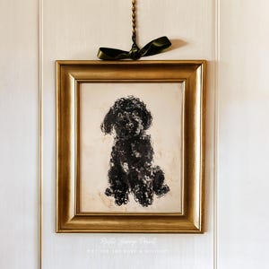 Labradoodle Art Print | Vintage Print | Abstract | Dog Wall Decor | Cute Gifts for Dog Lovers | Digital | Instant Download | PRINTABLE