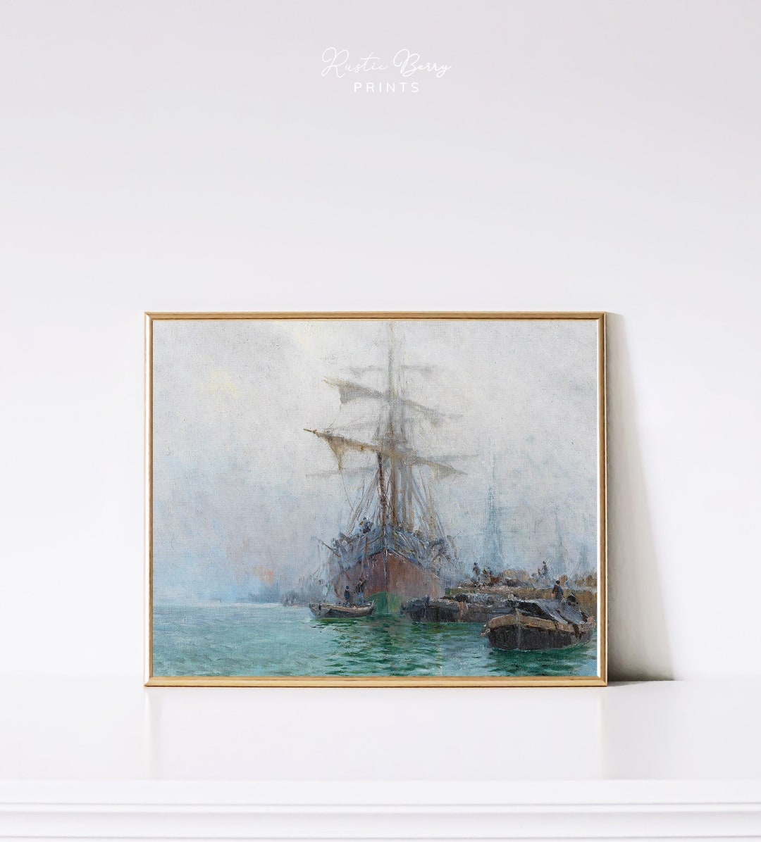Vintage Ship Nautical Art Print Wall Art Antique Art Etsy