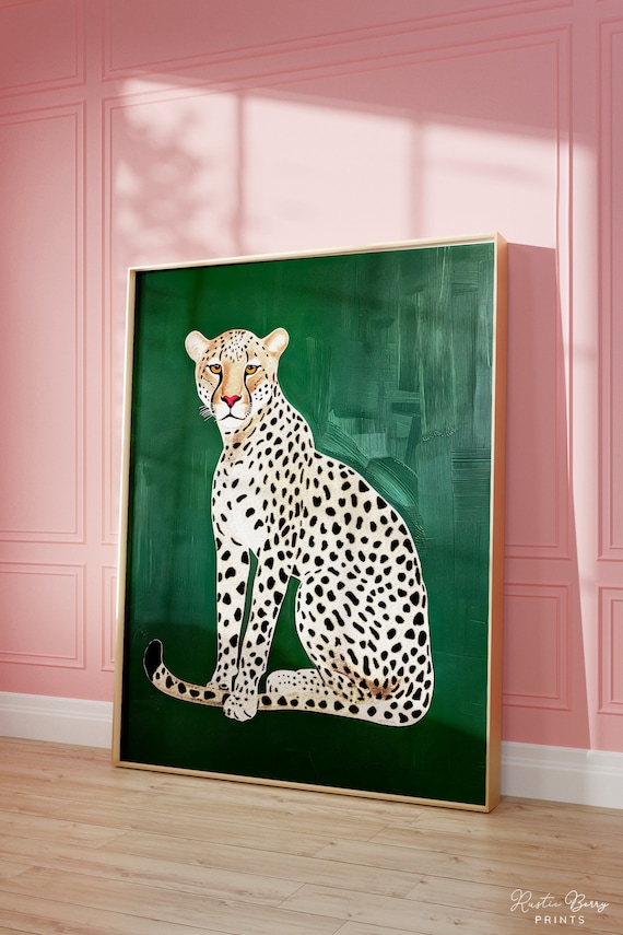 Cheetah Art Print: Glam Leopard Wall Decor (Digital Download)