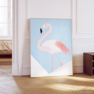 Flamingo Art Print | Wall Art Poster | Wall Decor | Preppy | Trendy | Summer Decor | Digital Download | PRINTABLE Art
