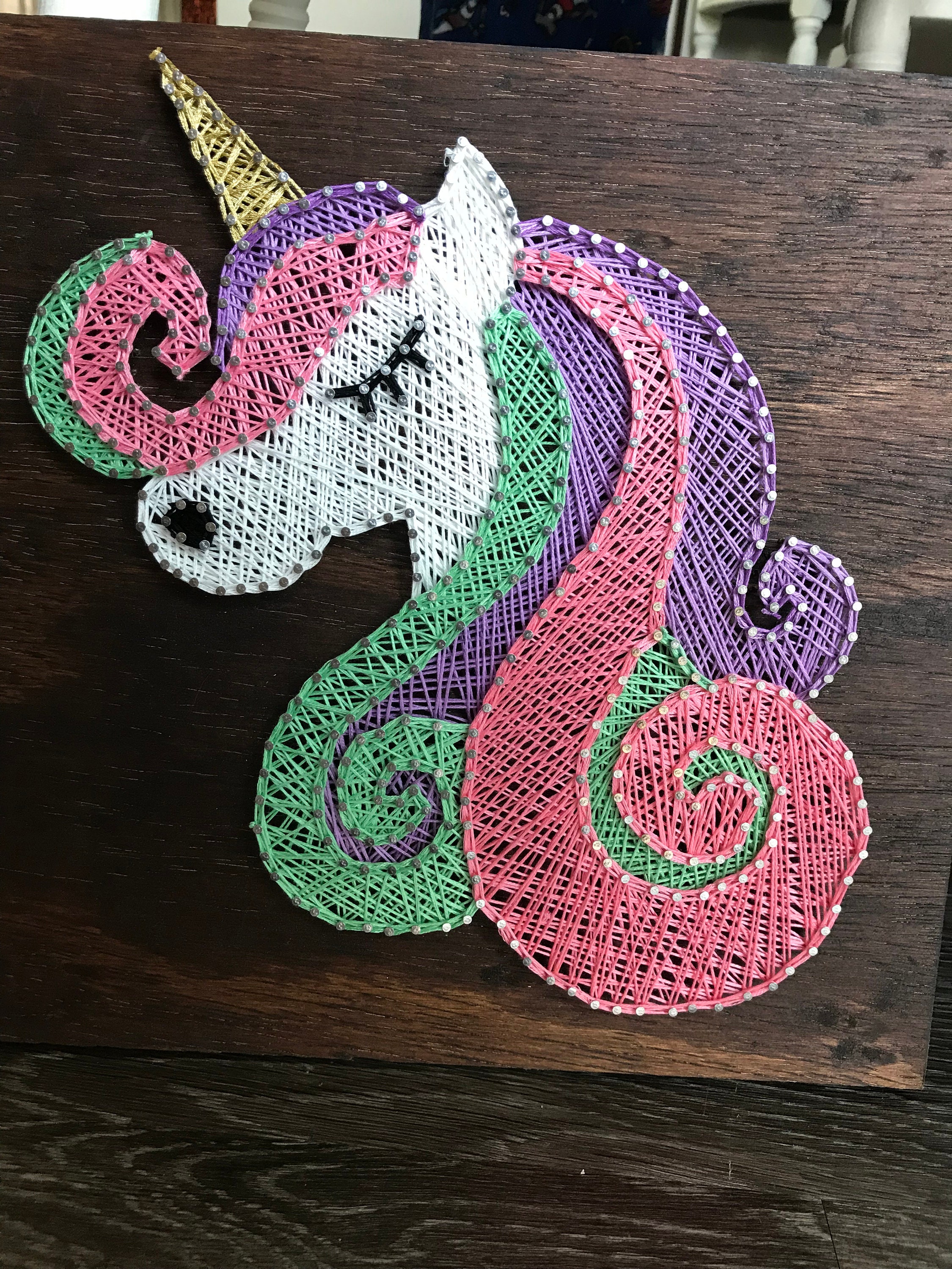 Unicorn String Art Set, Complete Arts and Crafts Project for Girls, Makes a  Framed Unicorn String Art, Includes a Board, Frame, Pattern Poster, 280+