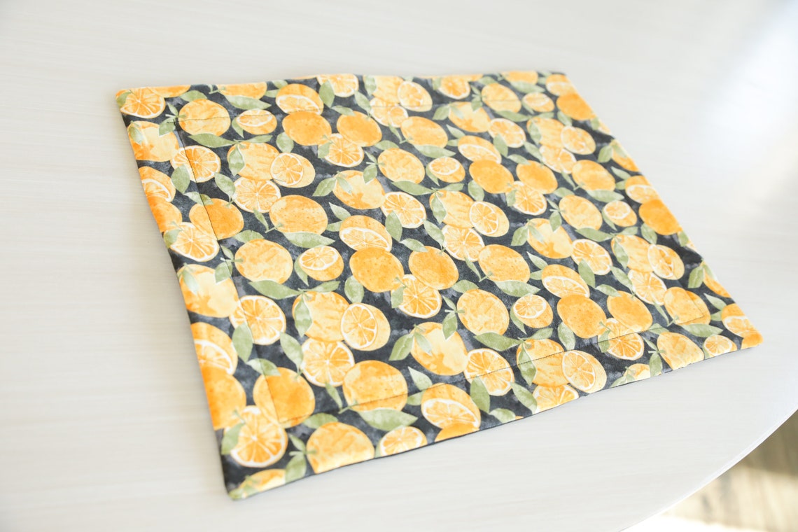 Oranges Quilted Placemat Placemat Gift Idea Oranges Etsy UK