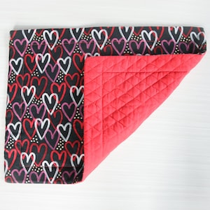Stacked Hearts Valentine Placemat | washable placemat, Valentine&#39;s Day, table setting, kitchen, hearts placemat, hearts decor, love decor