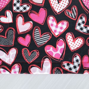 Pink Hearts Valentine Placemat | washable placemat, housewarming gift, table setting, kitchen, hearts placemat, hearts decor, love decor