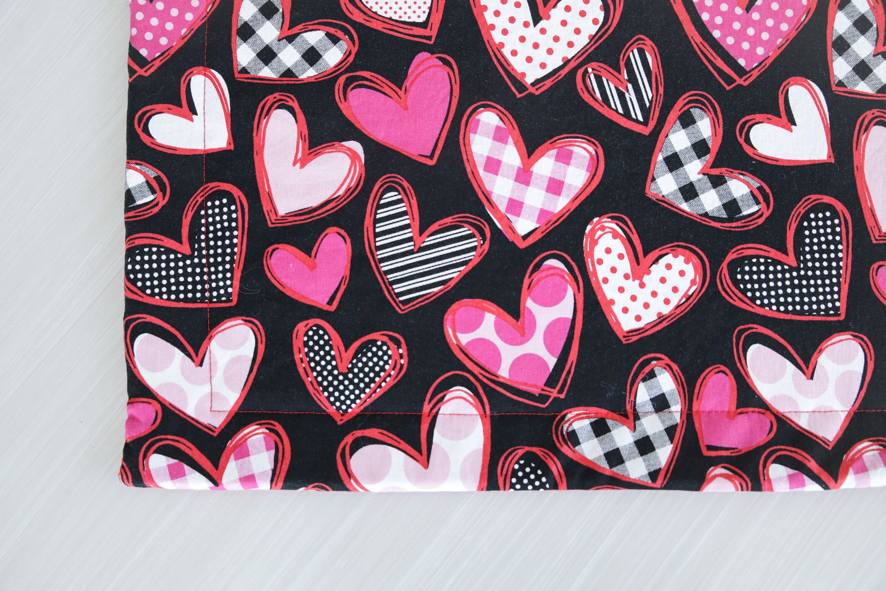 Pink Hearts Valentine Placemat / placemat lavable regalo de Etsy