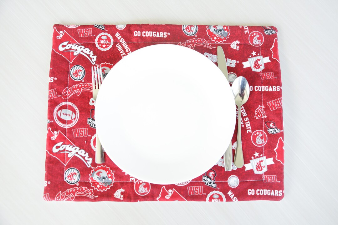 WSU Quilted Placemats Washington State University Placemat Etsy