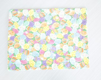 Colored Easter eggs Quilted Placemat | Easter placemat, placemat, dining setting, Easter Bunny, Easter Eggs, Spring, Colorful Eggs, Hunt