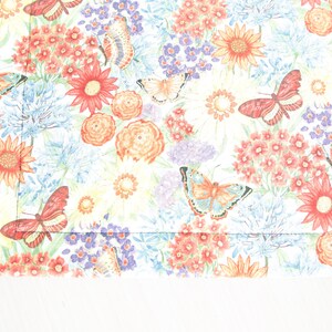 Butterflies & Summer Flowers Quilted Placemat | butterflies placemat, washable placemat, Summer placemat, Spring, monarchs, flowers blooming