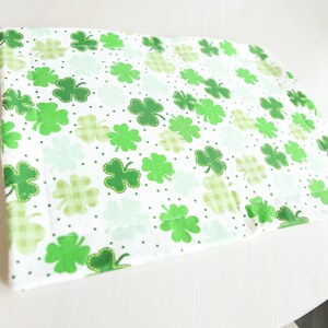 St. Patricks Clovers Quilted Placemat | St. Patricks Day placemat, March placemat, Leprechaun decor, placemat, table, leaf clovers, lucky