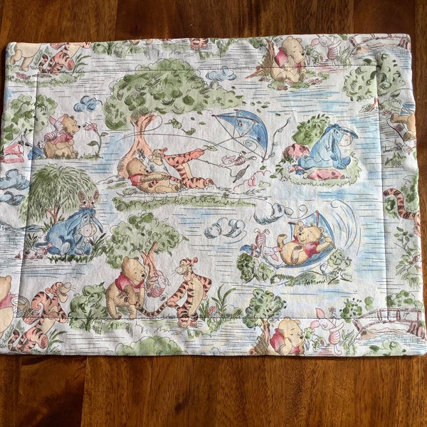 Winnie the Pooh Quilted Placemat (this is 1 placemat) | Kids Placemat, Eyore,Piglet, Tigger, Placemat, Washable Placemat, Table Decor,