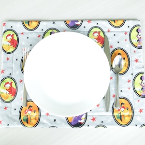 Halloween Mickey Quilted Placemat | Halloween | Character placemat | fabric placemat | Minnie Mouse | Pluto | Donald Duck | Halloween