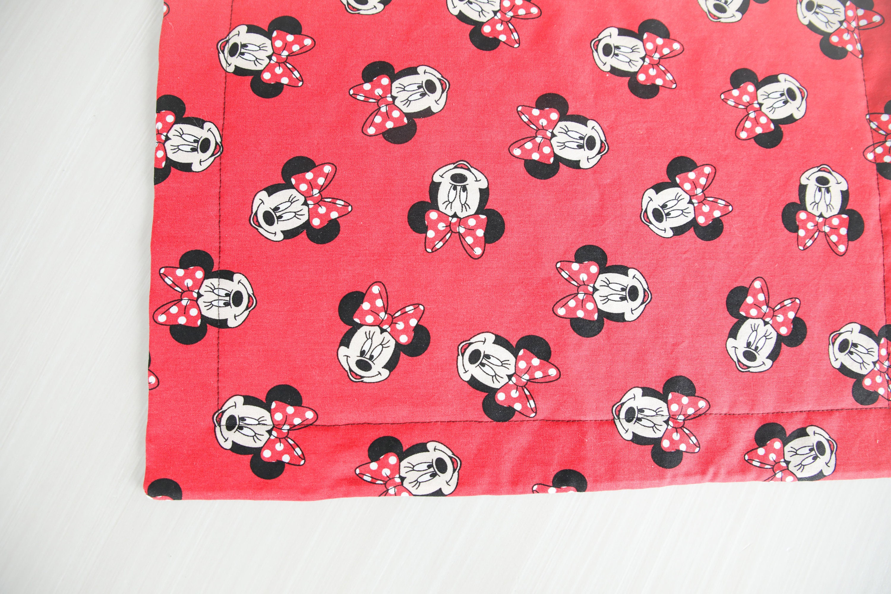 Minnie Mouse Faces on Red Quilted Placemat Dinner Placemat Etsy UK