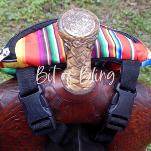 Serape Print Saddle Pouch Western Horse Tack image 2