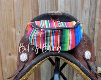 Serape Print Saddle Pouch Western Horse Tack