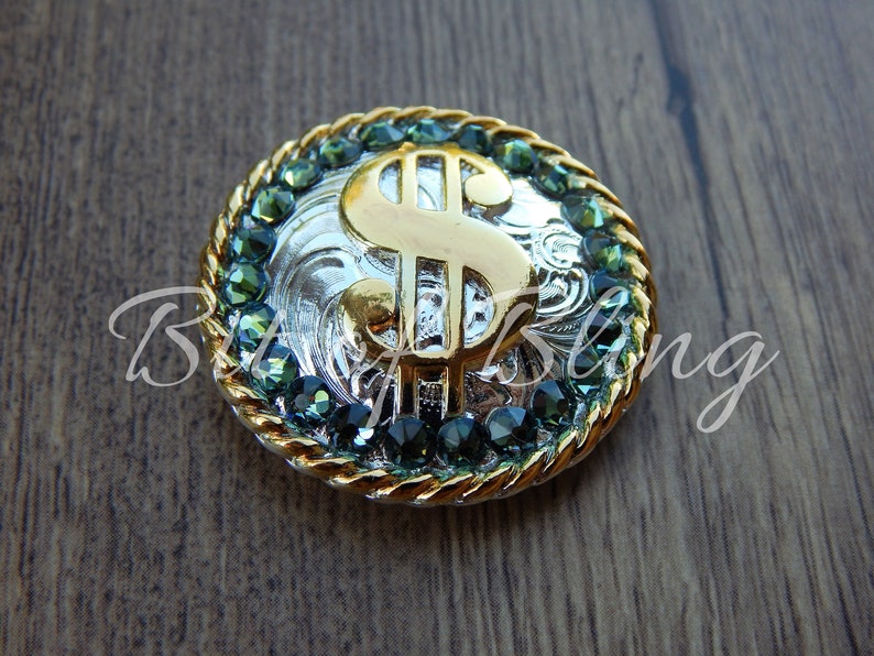 Silver /& Gold Round Rope Edge Money Cash Concho Horse Tack Rodeo Barrel Racing Pole Bending Trail Riding Western Pleasure Equine