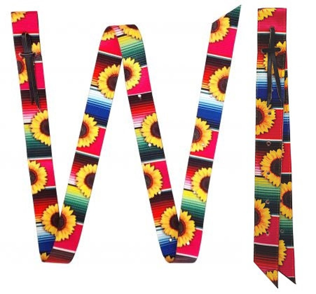 New! Nylon One eared Quick Change Bridle – Serape and Sunflowers main image 1
