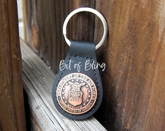 Air Force Leather Key Fob