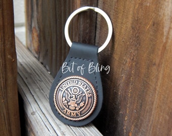 Army Leather Key Fob