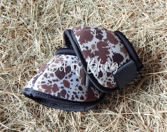 Cow Print Bell Boots Western Horse Tack