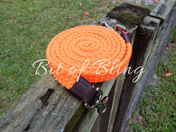 Western Flat Braided Cotton 7.5' Contest Barrel Horse or Roping Reins in Colors 