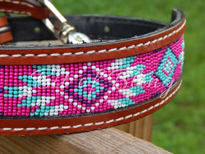 Beaded Inlay Leather Wither Strap Horse Tack Western Pleasure Etsy