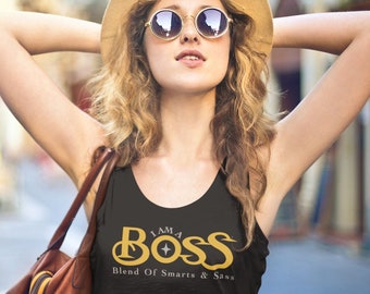 I am a BOSS Women's Racerback Cotton Blend Tank Top