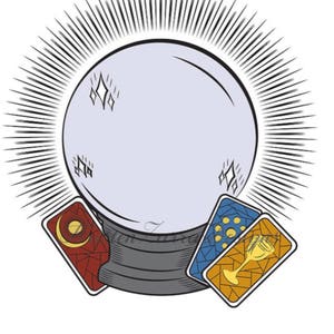 Crystal Ball and Tarot Cards Print