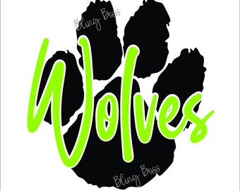 Wolves Paw SVG Digital Download Cut File + PNG