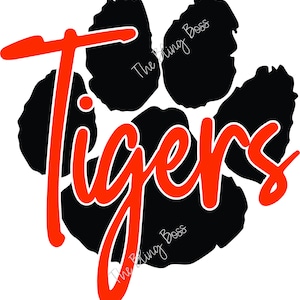 Tigers Paw digitaal gesneden SVG-bestand en png