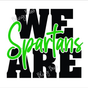 We are Spartans Mascot Horse Shoe SVG Digital Cut File & PNG for Silhouette, Cricut, Sublimation DTF or Direct to Print