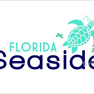 Seaside Florida Sea Turtle SVG and PNG Instant Digital Download