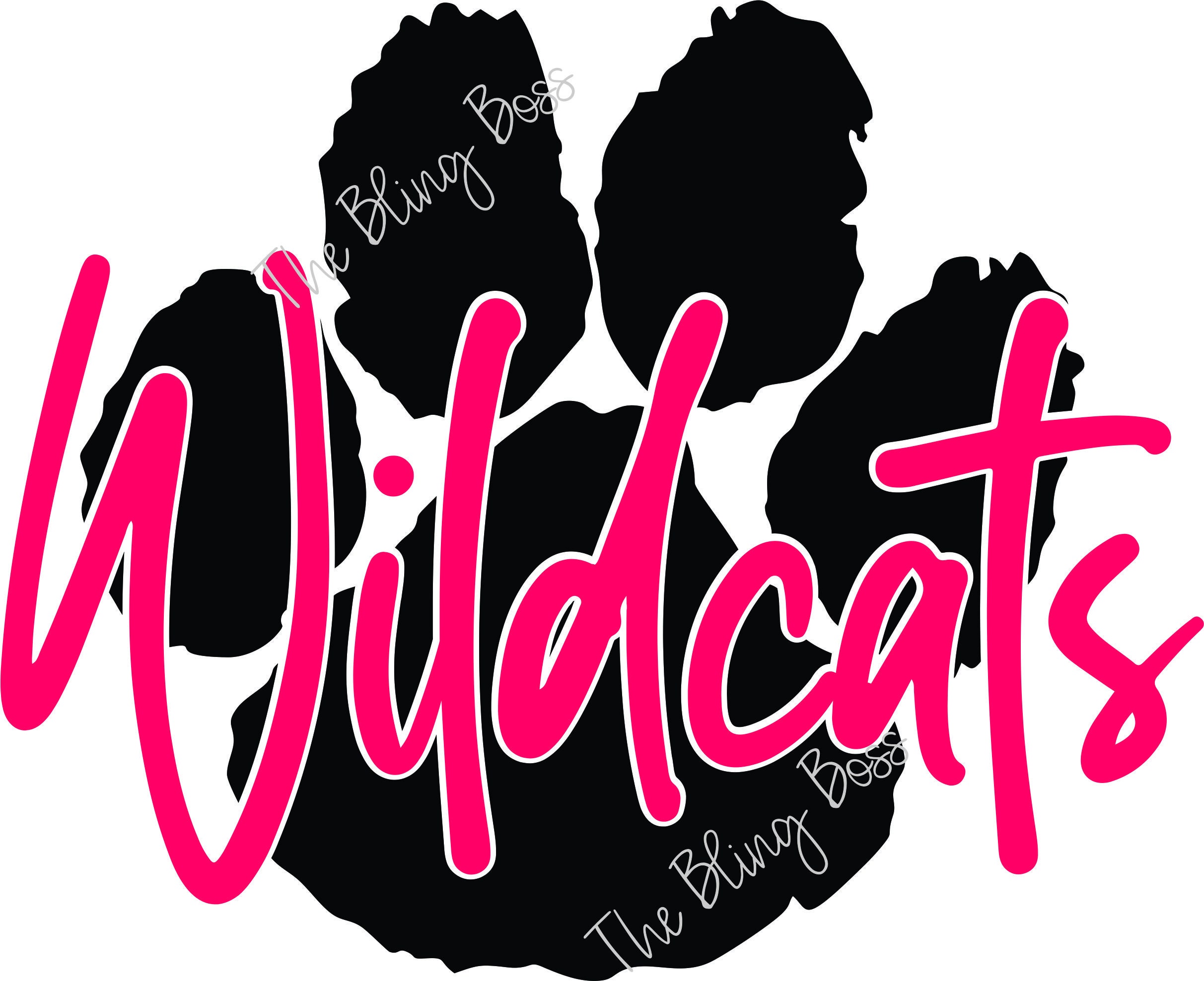 Wildcats Paw SVG Digital Cut File Plus PNG - Etsy