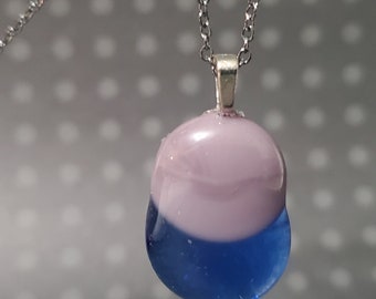 Glass Fused Pendant Necklace