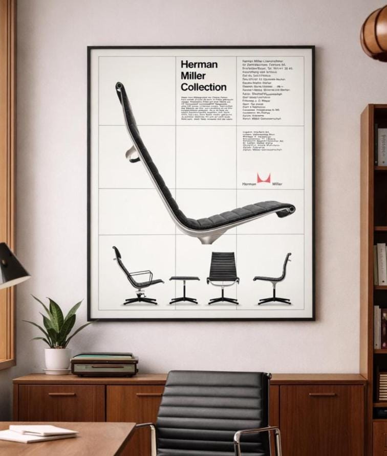 Herman miller poster - Etsy 日本