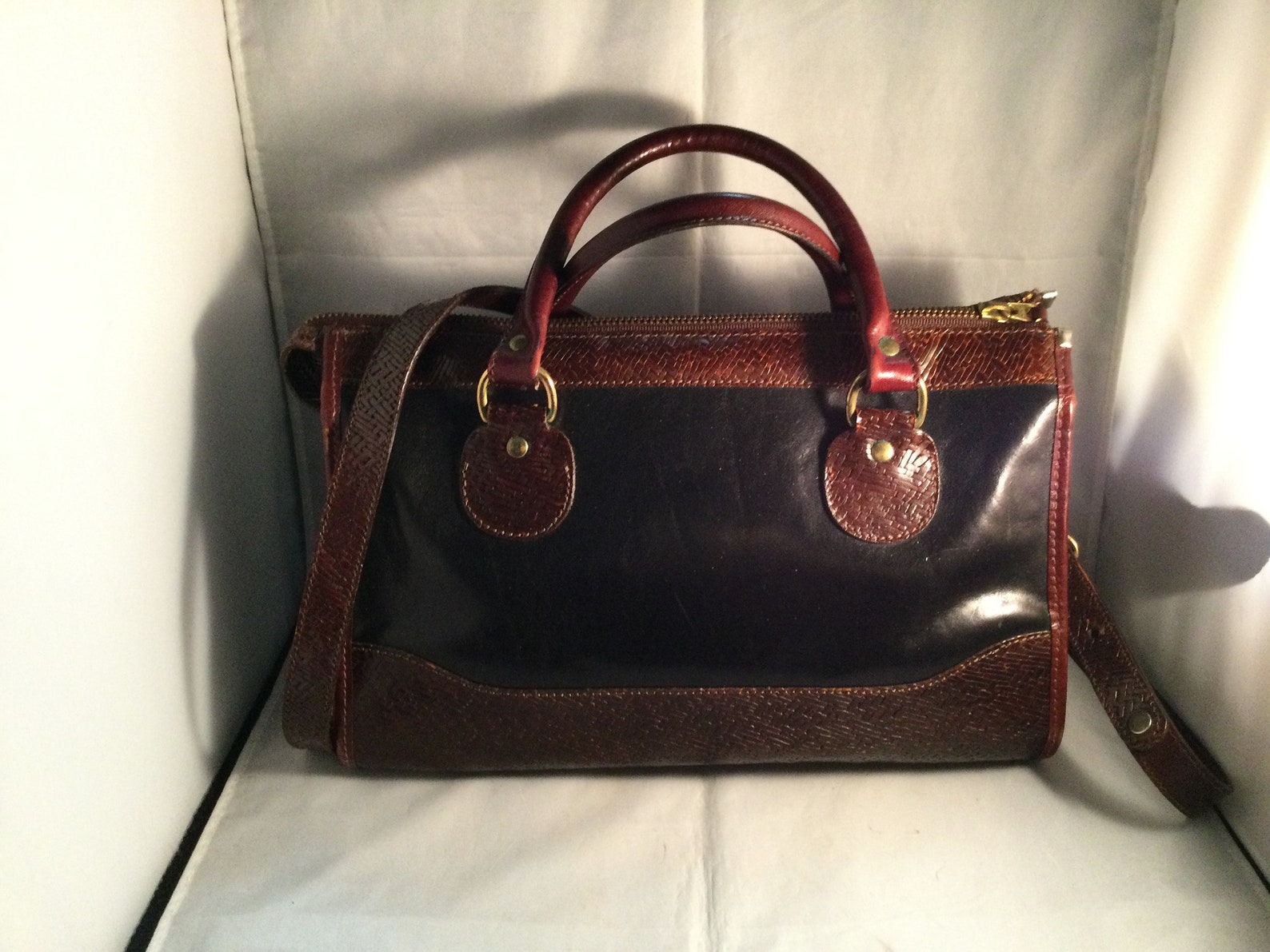 Vintage Brahmin leather handbag Etsy