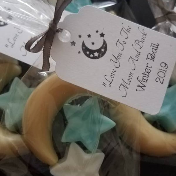 50 twinkle twinkle little star and moon soap favors (50 favors)