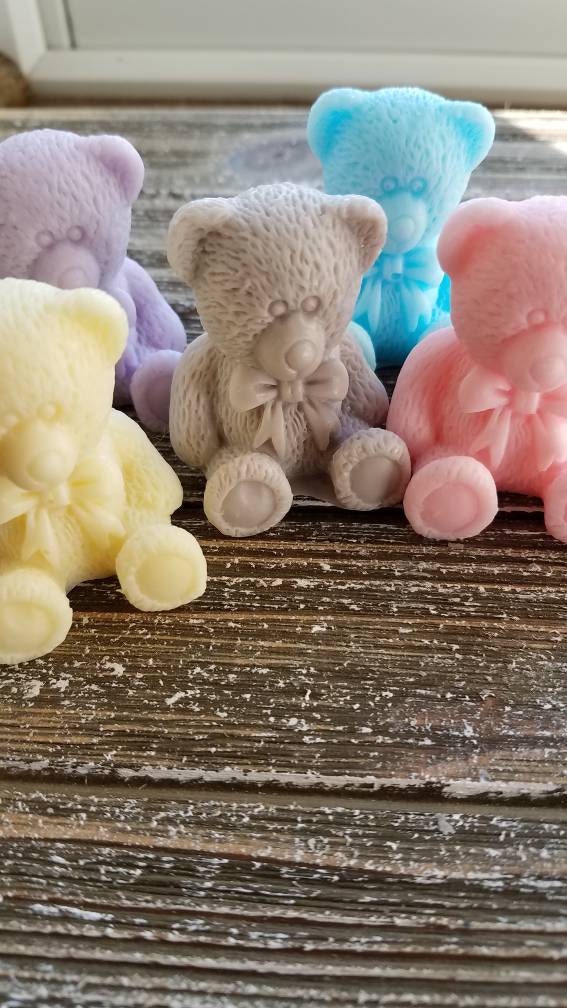 BEAR WITH BUNNY Silicone Mold, Teddy Bear Soap Mold, Bears Silicone Moulds  for Soap Candles Making Mould Molds Crafts Animal 3d Mold bear 