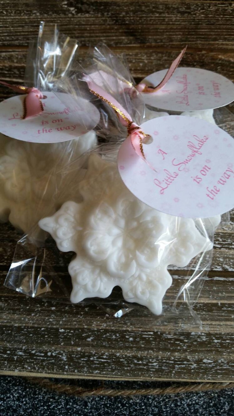 10 Snowflake Favors winter Baby Shower Christmas Party Etsy