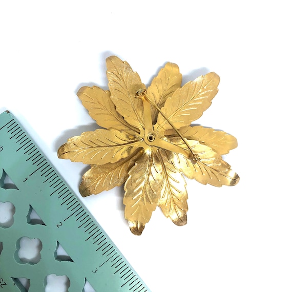 Vintage Awesome Retro 1960s Flower Power Brooch O… - image 4