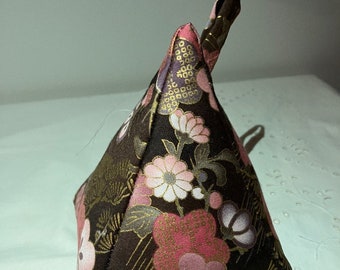 Floral oriental door stops,  pyramid, weighted, cotton